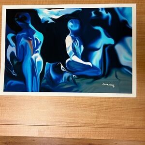 Abstract Blue Art Print